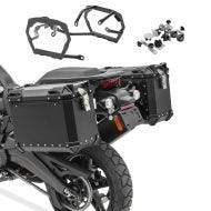Aluminium Panniers + rack fits for Harley Davidson Pan America 1250 21-24 Bagtecs XW30-38 black