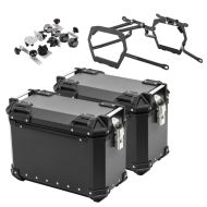 Aluminium Panniers + rack compatible with Suzuki V-Strom 1050 / XT 20-24 Bagtecs XW30 black