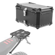 Set Alu Topcase + Gepäckbrücke passend für BMW F 900 GS 2024 Bagtecs XB65 schwarz