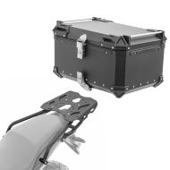 Set Alu Topcase + Gepäckbrücke passend für Honda NX 500 2024 Bagtecs XB65 schwarz