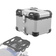 Set Alu Topcase + Gepäckbrücke passend für Suzuki V-Strom 800 23-24 Bagtecs XS45 silber