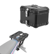 Set Alu Topcase + Gepäckbrücke passend für Honda Africa Twin CRF 1100 L 20-21 Bagtecs XS45 schwarz