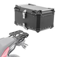 Set Alu Topcase + Gepäckbrücke passend für Yamaha Tracer 7 21-24 Bagtecs XB65 schwarz
