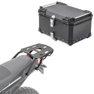 Set Alu Topcase + Gepäckbrücke passend für Yamaha Tracer 9 / GT 21-24 Bagtecs XB65 schwarz