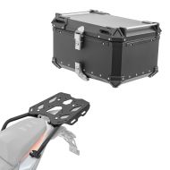 Set Alu Topcase + Gepäckbrücke passend für KTM 390 Adventure 20-24 Bagtecs XB65 schwarz