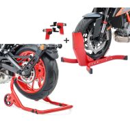 Set FP1 Motorrad Montageständer Hinten + Motorradwippe Easy Plus rot ConStands_1