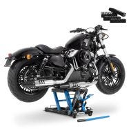 Motorbike Scissor Lift ConStands Midlift L Plus Hydraulic Jack 1500 lbs incl. Rubber block blue