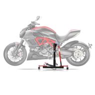 Central Stand compatible with Ducati Diavel 11-18 red Paddock Stand ConStands Power-Evo