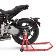 Single swing arm paddock stand compatible with Honda CB 1000 R 21-24 ConStands Single-Classic red