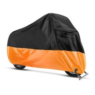 Abdeckplane Harley Softail Street Bob / Fat Bob / 114 Craftride XXL in schwarz-orange_1