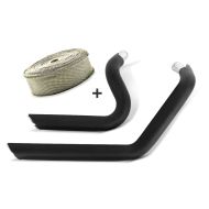 Set Endschalldämpfer Short Shot und Hitzeschutzband Craftride 10m für Harley Davidson Sportster 1200 Custom 04-13 titan_1