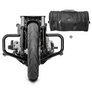 Set Sturzbügel Craftride mit Hecktasche RB1 für Harley Davidson Softail 04-20 schwarz_1