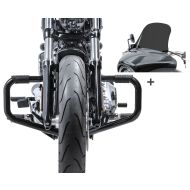 Set STS10 Sturzbügel Mustache Craftride und Windschild L für Harley Davidson Sport Glide 18-20_1