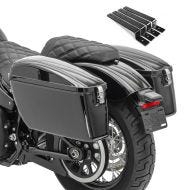 Seitenkoffer Set für Harley Dyna Super Glide Craftride Dallas 23Ltr mit Haltesatz_0
