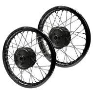 ,Set of 2 Spoke wheel rim aluminum 1,,6x16 for Simson S51 S50 S70 Schwalbe KR51 alloy Craftride AF13 black,