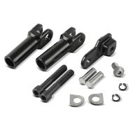 Sozius Fussrasten-Halter für Harley Davidson Softail Slim 12-17 Craftride schwarz_1