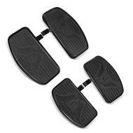 Set Trittbretter Fussrasten Fahrer-Beifahrer für Cruiser Chopper Crafrtride FB1 schwarz_1