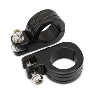 Footpeg mount clamp fits for engine guard 1.50 inch fits for Harley Davidson HF6 black