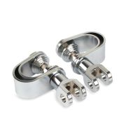 Footpeg mount clamp for engine guard 0.98-1.26 inch compatible with Moto Guzzi California / V9 Bobber Craftride HF7 chrome