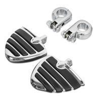 Motorcycle Crash Bar Footpegs with mounting clamp 1.26 inch Set Craftride HC9