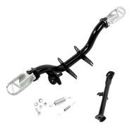 Footpeg holder + foldable footrests and side stand compatible with Simson S51 S70 Craftride