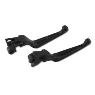 Brake and Clutch Lever Set Stripe fits for Harley Davidson Sportster Dyna Softail Touring 96- black Craftride