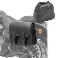 Motorbike Saddlebag left Craftride Laredo 20L Side Bag for Chopper Cruiser and Custombikes black
