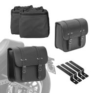 Set 2x Satteltasche mit Innentasche für Chopper und Cruiser + Haltesatz Craftride RNO_1