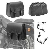 Set 2x Satteltasche + Halter für Harley Davidson Heritage Softail Classic 18-19 Craftride LAR-P_1