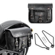 Satteltaschen SVS + Satteltaschenhalter für Moto Guzzi V7 III Rough/ Carbon Craftride schwarz_1