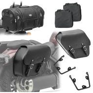 Set Satteltaschen mit Halter + Hecktasche für Honda Rebel 500 17-21 Craftride Fargo_1