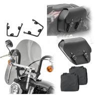 Set Windschild + Satteltaschen mit Halter für Honda Rebel 500 17-21 Craftride CW1_1