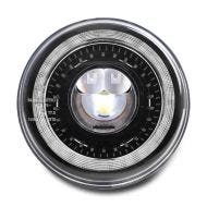 LED headlight 7" fits for Harley Davidson headlamp DRL DE1 black Craftride