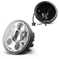 LED Headlight 5.75" Inch Set Motorcycle Universal Headlamp Projector chrome-black Craftride