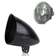 LED headlight set 5.75 inch fits for Harley Davidson with housing Craftride black SF1