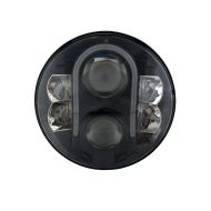 LED Headlight 7" Inch fits for Harley Davidson with ECE Headlamp Projector Craftride TH3 black