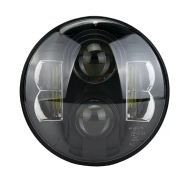 LED Headlight 7" Inch fits for Harley Davidson with ECE Headlamp Projector Craftride TH4 black