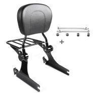 Sissybar fits for Harley Davidson Super Glide C 06-15 Craftride Fast Driver-L Flex incl. Rack black