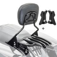 Sissybar mit Gepäckträger XB und Montagekit für Harley Touring 14-20 schwarz Craftride_1