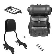 Sissybar + Hecktasche LX für Harley Softail / Sport Glide 18-20 R1 mit Gepäckträger schwarz Craftride_1
