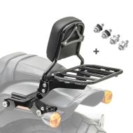 Sissybar für Harley Fat Bob / 114 18-20 R1 mit Gepäckträger und Docking schwarz Craftride_1