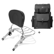 Sissybar SB1 + Hecktasche für Harley CVO Limited 14-20 abnehmbar mit Gepäckträger Craftride chrom_0
