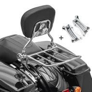 Sissybar Set für Harley CVO Street Glide 14-20 Craftride inkl. Gepäckträger und Docking Kit chrom_1