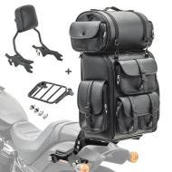 Sissybar + Hecktasche LX für Harley Fat Bob / 114 18-21 R1 mit Gepäckträger schwarz Craftride_1