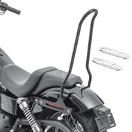 Set: Sissybar für Harley Dyna Street Bob / Low Rider S 09-17 Tampa + Blinkerverlegung für Harley Dyna 91-17 Blinker hinten Versatz Kit chrom_1
