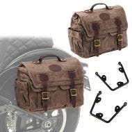 Set 2x Satteltaschen mit Halter für Honda Rebel 1100 2021 Craftride CV1F-braun links-rechts_1
