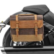 Motorrad Satteltasche Canvas mit Innentasche Craftride CV5 Seitentasche braun_1
