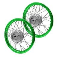 ,Set 2x Spoke wheel rim aluminum 1,,6x16 for Simson S51 S50 S70 Schwalbe KR51 alloy Craftride AF16S green,