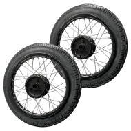,Set 2x Spoke wheel rim 1,,6x16 + tire Vee VRM094 for Simson S51 S50 S70 Schwalbe KR51 Craftride AF13K black,