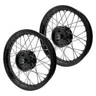 Set 2x Spoke wheel rim aluminum 2.15x16 for Simson S51 S50 S70 Schwalbe KR51 alloy Craftride AF22 black